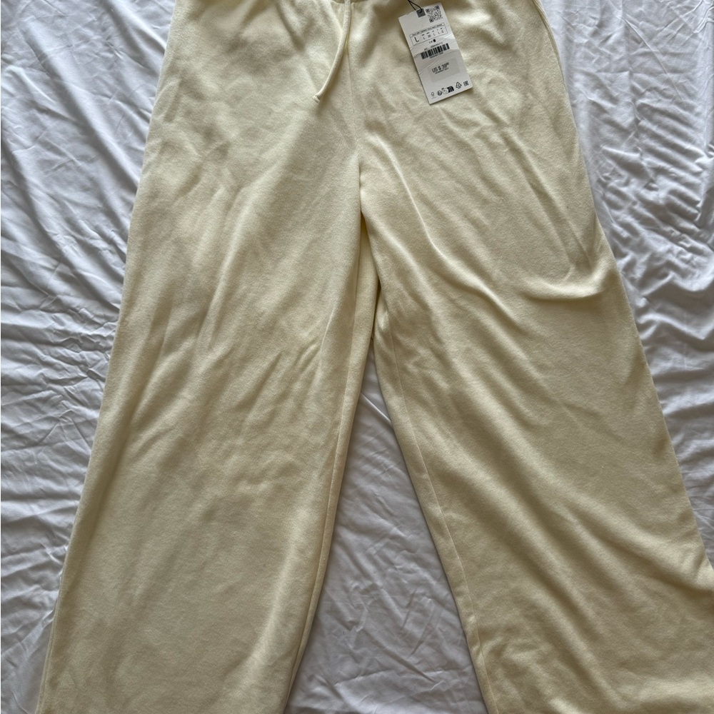 Zara Cream Track Pants